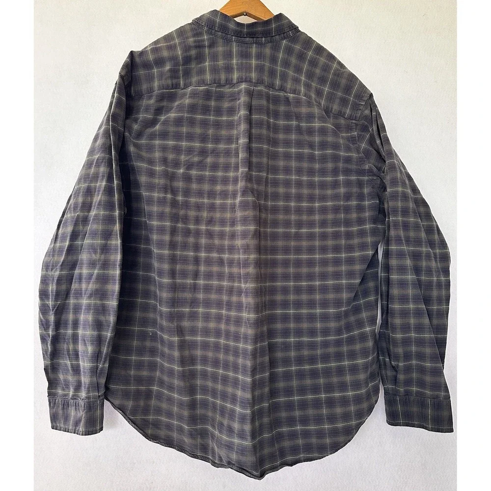 Polo Ralph Lauren Plaid Shirt Green Blue Men's XXL Classic Preppy